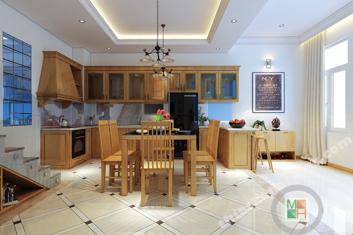  Tủ bếp gỗ tự nhiên – Xu hướng mới cho nội thất phòng bếp